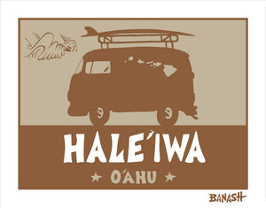 HALEIWA ~ OAHU ~ SURF BUS ~ CATCH SAND ~ 16x20