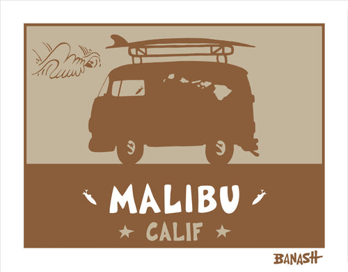MALIBU ~ SURF BUS ~ CATCH SAND ~ 16x20