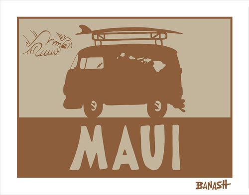 MAUI ~ SURF BUS ~ CATCH SAND ~ 16x20