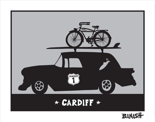 CARDIFF BY THE SEA ~ SURF NOMAD ~ AUTOCYCLE ~ 16x20