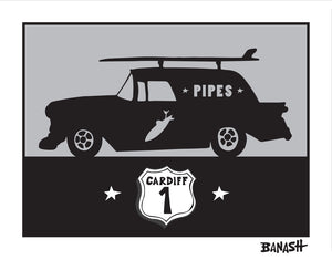 CARDIFF BY THE SEA ~ SURF NOMAD ~ PIPES ~ 16x20