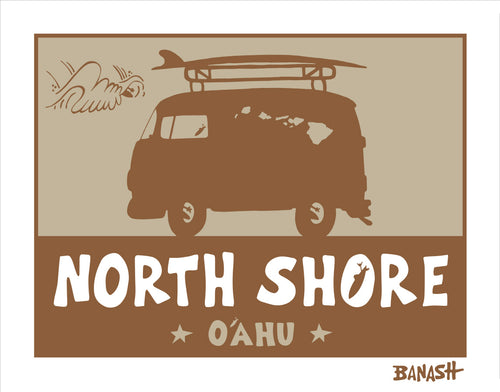 NORTH SHORE ~ SURF BUS ~ CATCH SAND ~ 16x20