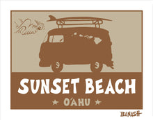 Load image into Gallery viewer, SUNSET BEACH ~ SURF BUS ~ CATCH SAND ~ 16x20