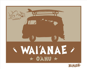 WAIANAE ~ SURF BUS ~ CATCH SAND ~ 16x20