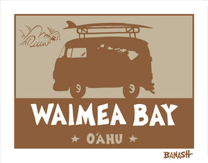 WAIMEA BAY ~ SURF BUS ~ 16x20