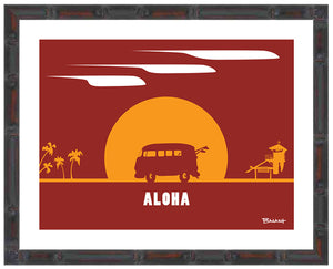 ALOHA ~ SURF BUS ~ CATCH SUNDOWN ~ 16x20