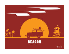 Load image into Gallery viewer, BEACON ~ CATCH SUNDOWN ~ SURF LAND CRUISER II ~ LEUCADIA ~ 16x20