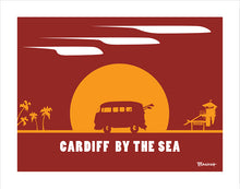 Load image into Gallery viewer, CARDIFF BY THE SEA ~ SURF BUS ~ SUNDOWN ~ 16x20