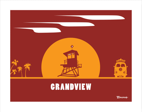 GRANDVIEW ~ CATCH SUNDOWN ~ TOWER ~ LEUCADIA ~ 16x20