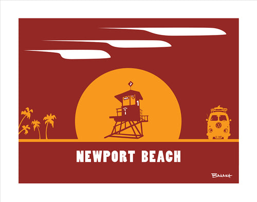 NEWPORT BEACH ~ CATCH SUNDOWN ~ TOWER 1 ~ 16x20