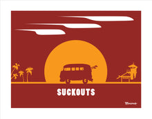 Load image into Gallery viewer, CARDIFF BY THE SEA ~ SUCKOUTS ~ SURF BUS ~ SUNDOWN ~ 16x20