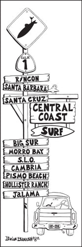 CENTRAL COAST ~ SURF ~ 8x24