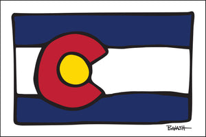 COLORADO FLAG ~ LOOSE ~ 12x18