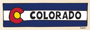 COLORADO HORIZONTAL FLAG ~ 8x24
