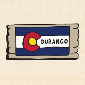 COLORADO ~ DURANGO TOWN SIGN ~ 6x6