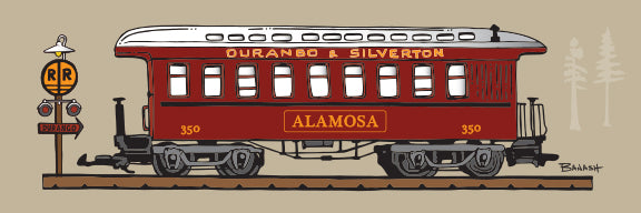 ALAMOSA ~ COACH ~ D&SNG RR ~ 8x24