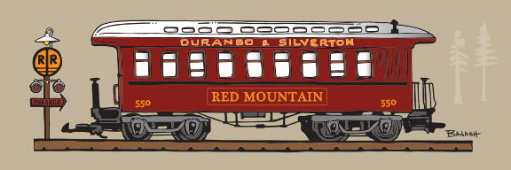 RED MOUNTAIN ~ COACH ~ D&SNG RR ~ 8x24