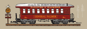 GENERAL PALMER ~ COACH ~ D&SNG RR ~ 8x24