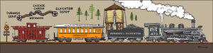 D&SNG RR ~ LOCOMOTIVE 473 ~ ANIMAS CITY COACH ~ CABOOSE ~ WATER TOWER ~ DEPOTS ~ 12x48