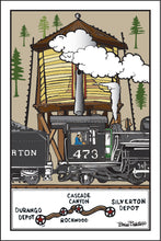 Load image into Gallery viewer, D&amp;SNG ~ LOCOMOTIVE 473 ~ WATER TOWER ~ STOPS ~ 12x18