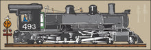 Load image into Gallery viewer, D&amp;SNG RR ~ LOCOMOTIVE 493 ~ 8x24