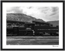 Load image into Gallery viewer, D&amp;SNG RR ~ TRAIN YARD ~ LOCOMOTIVE 481 ~ 16x20