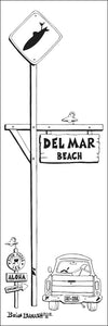 DEL MAR BEACH ~ SURF XING ~ 8x24