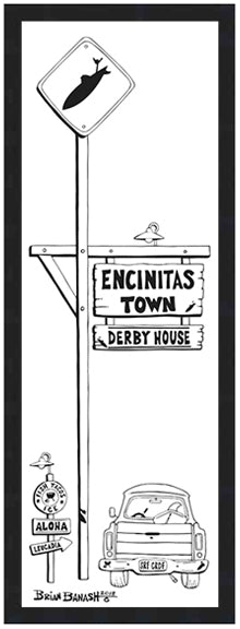 ENCINITAS TOWN ~ DERBY HOUSE ~ 8x24