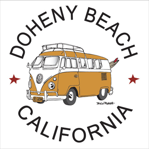DOHENY BEACH ~ CALIF STYLE VW BUS ~ 12x12