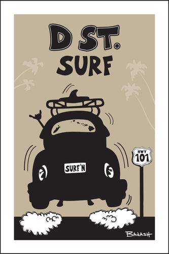 D ST ~ ENCINITAS ~ SURF BUG TAIL AIR ~ 12x18