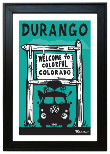 DURANGO ~ WELCOME SIGN ~ CANOE BUS GRILL ~ 12x18