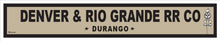 Load image into Gallery viewer, DURANGO ~ DENVER &amp; RIO GRANDE RR CO ~ OLD WEST ~ RR XING ~ 9x48