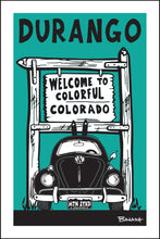Load image into Gallery viewer, DURANGO ~ WELCOME SIGN ~ SKI BUG GRILL ~ 12x18