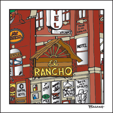 EL RANCHO TAVERN ~ HISTORIC DOWNTOWN ~ DURANGO ~ 12x12
