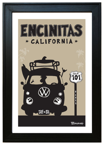 ENCINITAS ~ SURF BUS GRILL ~ 12x18