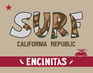 ENCINITAS ~ SURF ~ CALIF REPUBLIC ~ 16x20