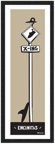 ENCINITAS ~ SURF XING ~ BOARD ~ 8x24