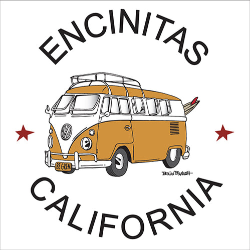 ENCINITAS ~ CALIF STYLE BUS ~ 12x12