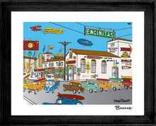 Load image into Gallery viewer, ENCINITAS ~ DOWNTOWN ~ D ST ~ TOWN SIGN ~ SURF VAULT ~ 16x20