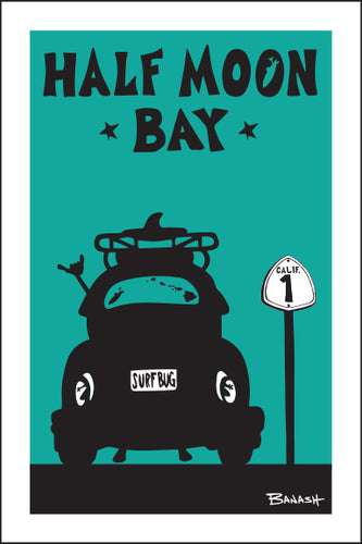 HALF MOON BAY ~ SURF BUG TAIL ~ 12x18
