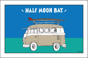 HALF MOON BAY ~ SURF BUS ~ 12x18