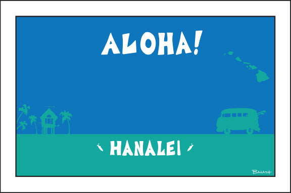 HANALEI ~ ALOHA ~ 12x18