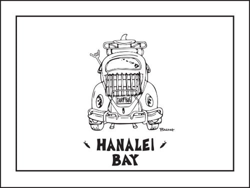 HANALEI BAY ~ CATCH A LINE ~ SURF BUG ~ 16x20