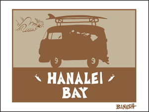 HANALEI BAY ~ KAUAI ~ SURF BUS ~ 16x20