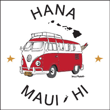 HANA MAUI HAWAII ~ SURF BUS ~ 12x12