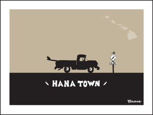 HANA TOWN ~ SURF PICKUP ~ 16x20