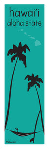 HAWAII ~ ALOHA STATE ~ HAMMOCK ~ SURFBOARD ~ 8x24