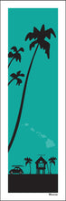 Load image into Gallery viewer, HAWAIIAN ISLANDS ~ SURF BUG ~ SURF HUT ~ PALMS ~ 8x24