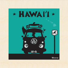 Load image into Gallery viewer, HAWAII ~ SURF BUS GRILL ~ SEAFOAM ~ 12x12