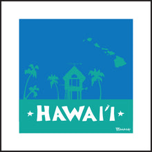 Load image into Gallery viewer, HAWAII ~ SURF HUT PALMS ISLANDS ~ SEAFOAM ~ 12x12